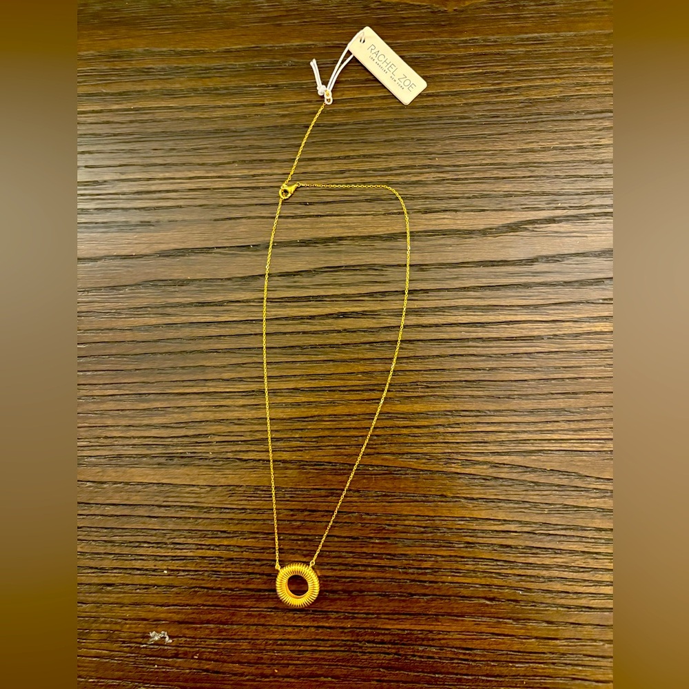 NEW Rachel Zoe Gold Circle Necklace